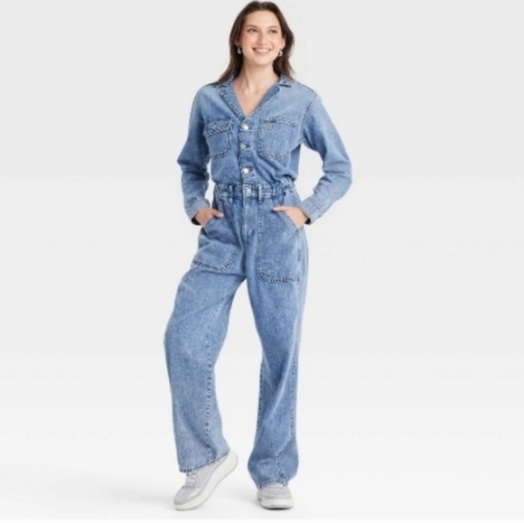 Universal Thread Denim - Universal Thread Light Blue Denim Overalls